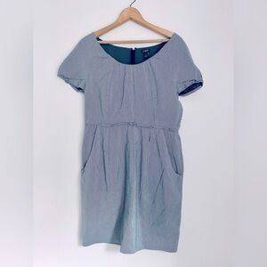 J. Crew Darla Blue Pinstripe Silk Blend Casual Dress 91707 12